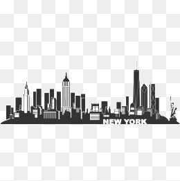 New York, City, Sketch, New York Png Image And Clipart - New York City Black And White, Transparent background PNG HD thumbnail