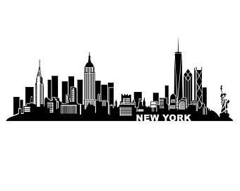 New York City Amrica Bridge Graphics Svg Dxf Eps Png Cdr Ai Pdf Vector Art Clipart - New York City Skyline, Transparent background PNG HD thumbnail