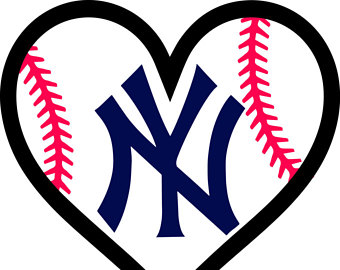 New York Yankees Baseball L Love Heart Digital For Decal For Car Window, Yeti, - New York Yankees, Transparent background PNG HD thumbnail