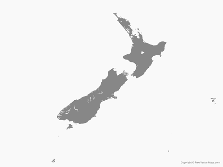 Map Of New Zealand   Single Color - New Zealand, Transparent background PNG HD thumbnail