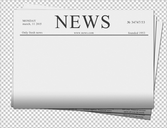 Multipurpose Blank Newspaper Example Template Download - Newspaper, Transparent background PNG HD thumbnail