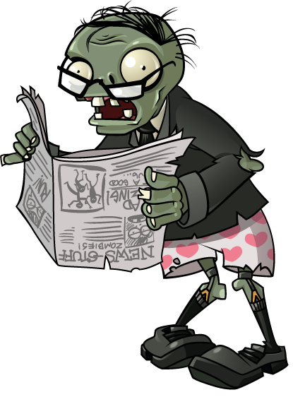 Newspaper Zombie.png - Zombie, Transparent background PNG HD thumbnail