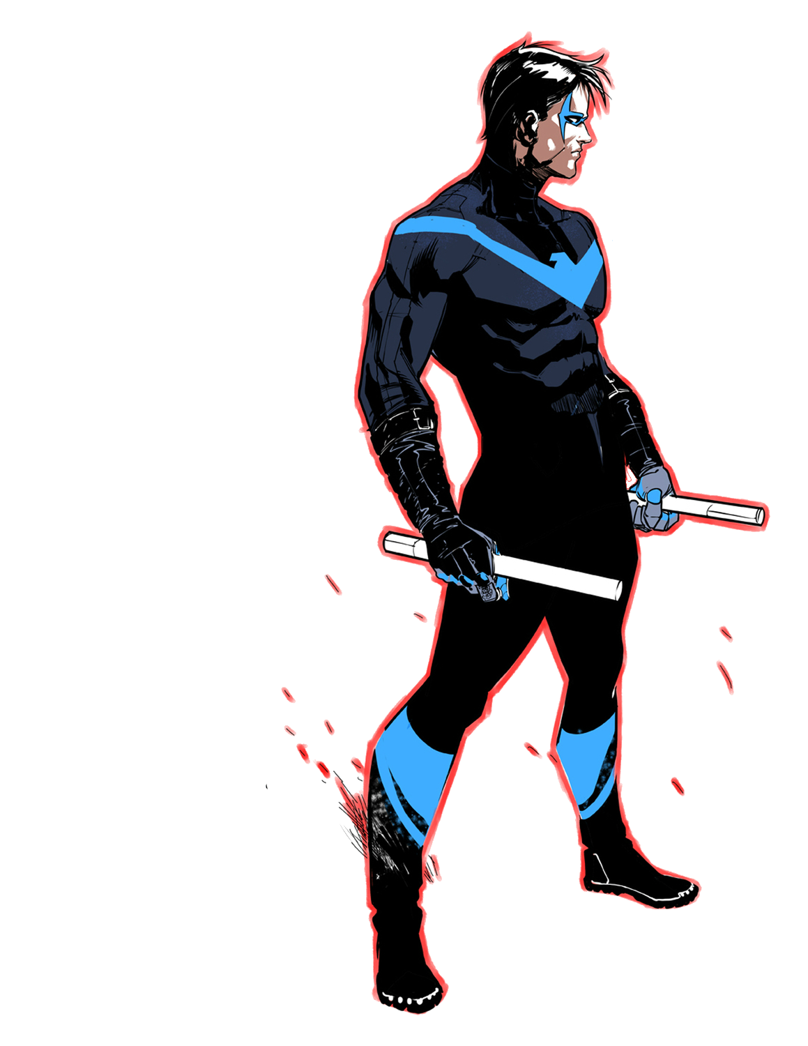 B010   Nightwing Rebirth Character Design By Javi Fernandez.png - Nightwing, Transparent background PNG HD thumbnail
