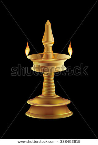 Indian Traditional Lamp - Nilavilakku, Transparent background PNG HD thumbnail
