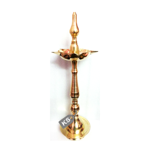 Nilavilakku Kerala Brass Oil Lamp Height 21 Inches - Nilavilakku, Transparent background PNG HD thumbnail