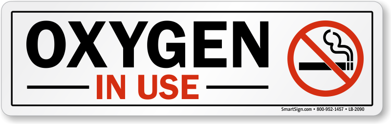 No Smoking Label : Oxygen In Use (With No Smoking. - No Oxygen, Transparent background PNG HD thumbnail