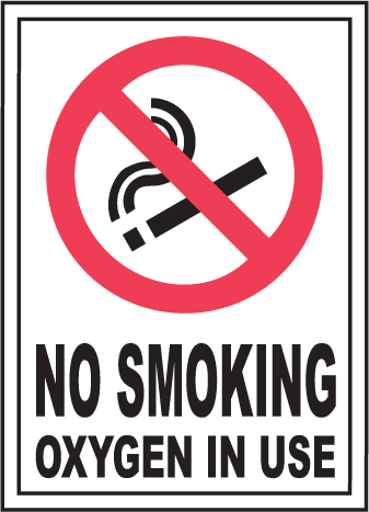 No Smoking Oxygen In Use Sign - No Oxygen, Transparent background PNG HD thumbnail
