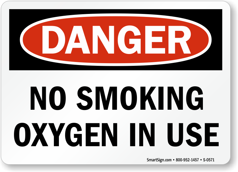 Osha Danger Sign : No Smoking Oxygen In Use - No Oxygen, Transparent background PNG HD thumbnail