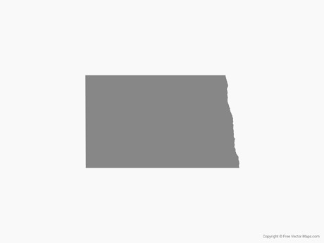 Free Vector Map Of North Dakota   Single Color - North Dakota, Transparent background PNG HD thumbnail