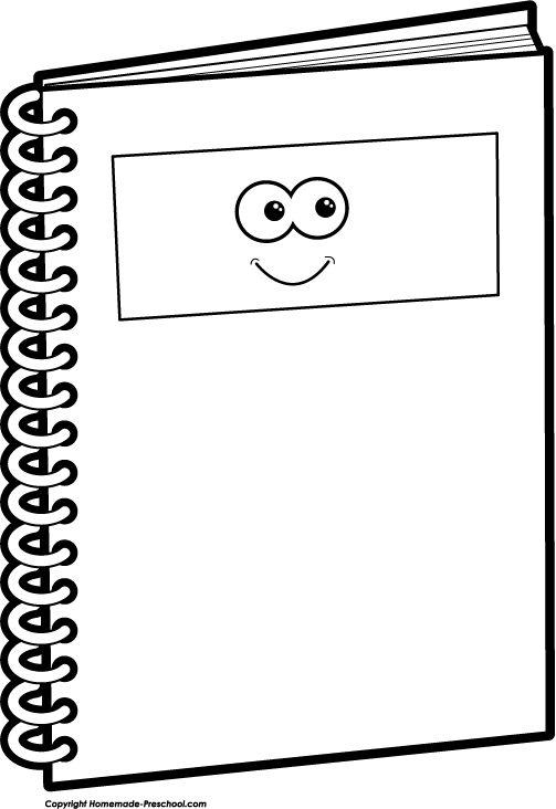 Notebook Clipart Black And White 6 - Note Book Black And White, Transparent background PNG HD thumbnail