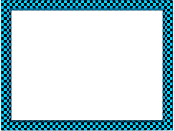 Blue Black Funky Checker Rectangular Powerpoint Border.png - November Border, Transparent background PNG HD thumbnail