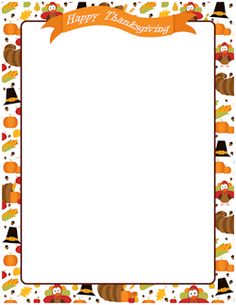 Free Happy Thanksgiving Border Templates Including Printable Border Paper And Clip Art Versions. File Formats Include Gif, Jpg, Pdf, And Png. - November Border, Transparent background PNG HD thumbnail