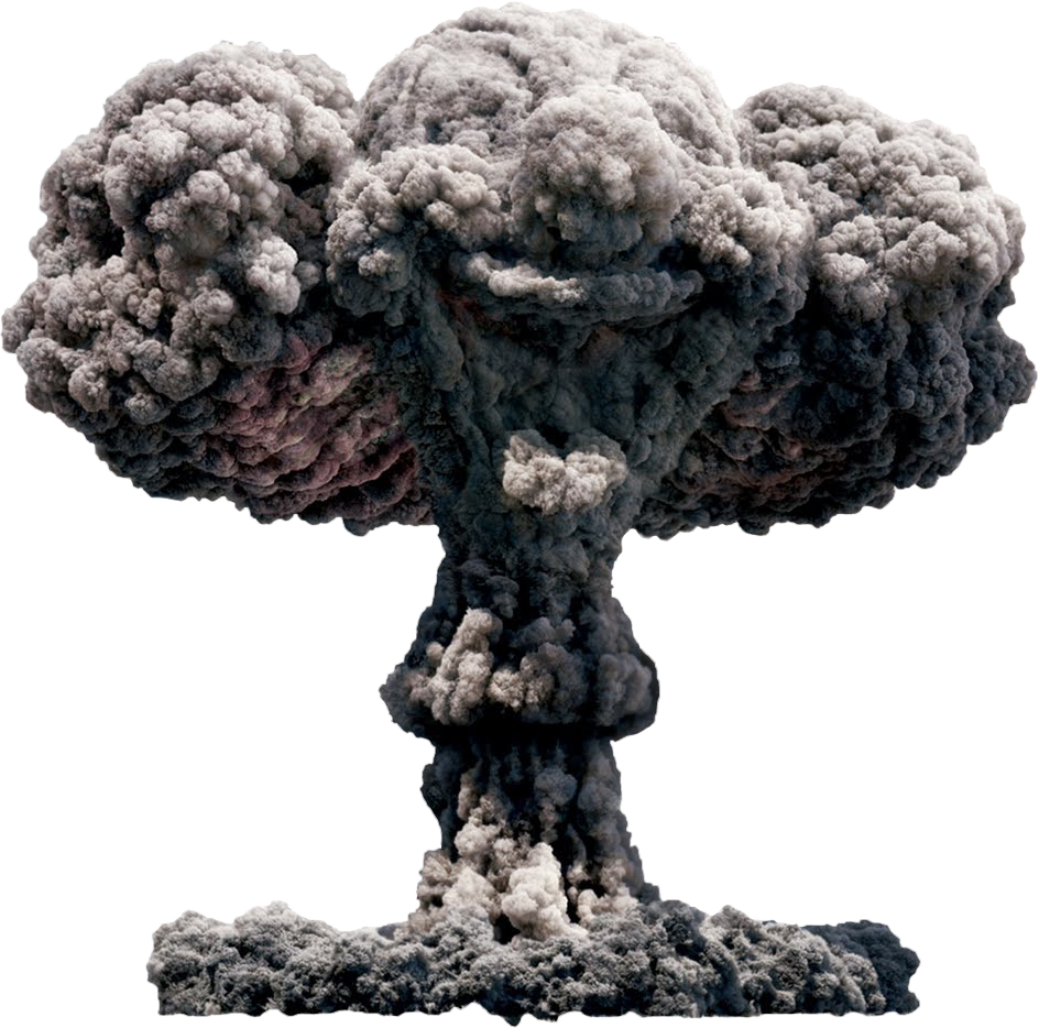 Nuclear explosion smoke photo