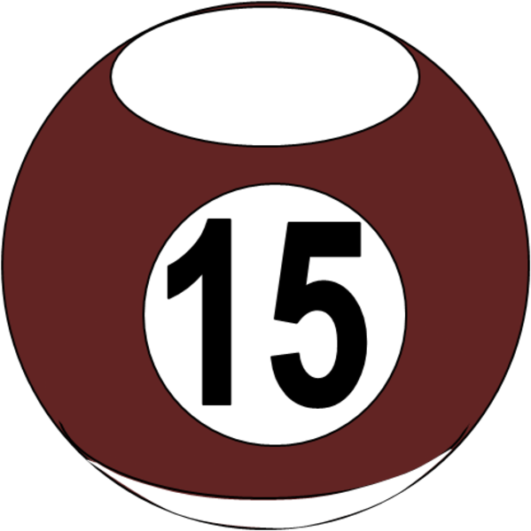 Billiard Ball 13 - Number Fifteen, Transparent background PNG HD thumbnail