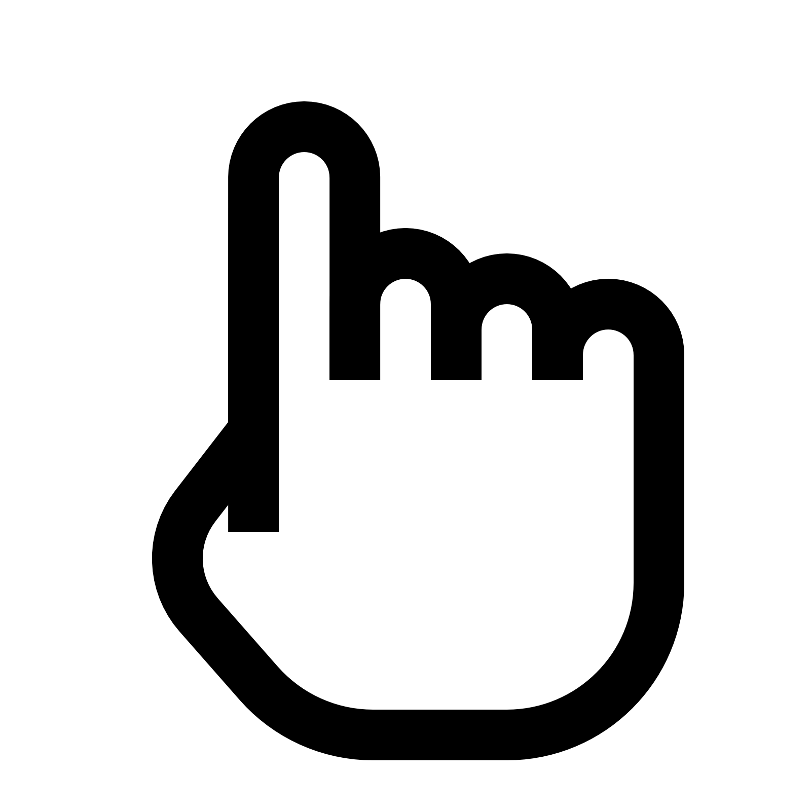 One Finger Icon - Number One Black And White, Transparent background PNG HD thumbnail