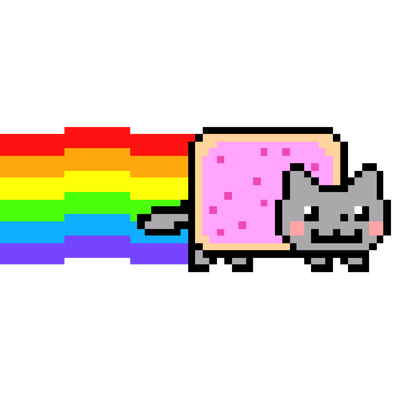 Nyan Cat Long Rainbow - Nyan Cat, Transparent background PNG HD thumbnail