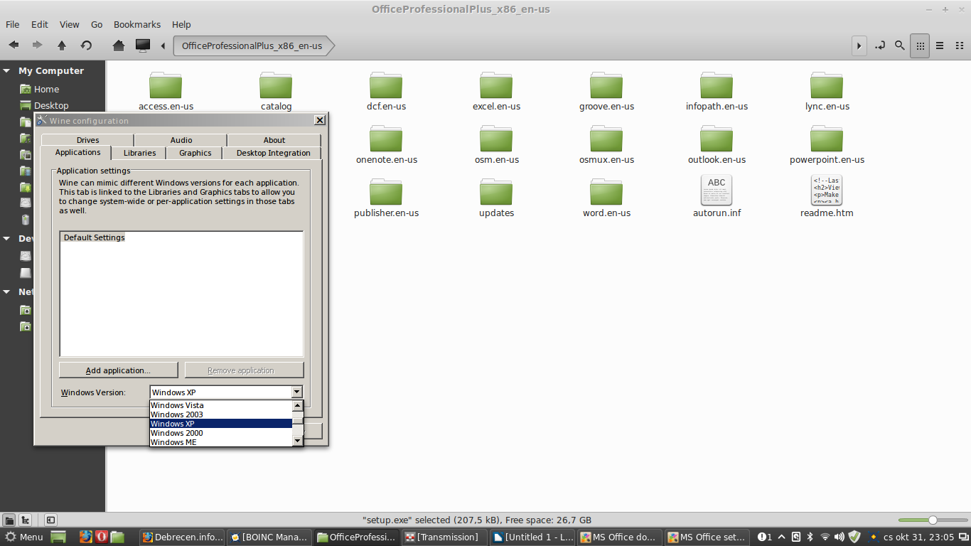 Ms Office Wine Config Screenshot - Office 2007, Transparent background PNG HD thumbnail