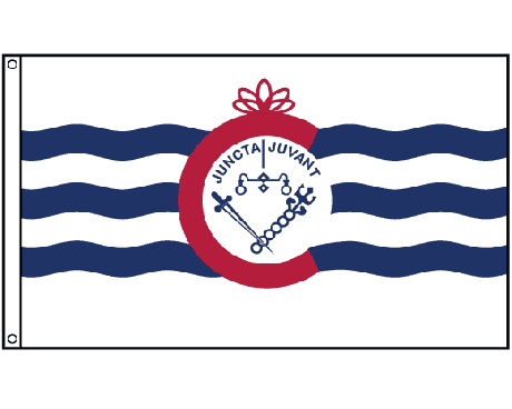 Cincinnati City Flag - Ohio Flag, Transparent background PNG HD thumbnail