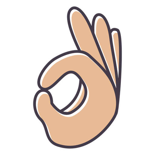 Flat Ok Fingers Hand Png - Ok, Transparent background PNG HD thumbnail