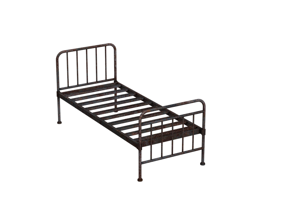 Bed Metal Bed Old Antique Stainless Rusty Rusted - Old Bed, Transparent background PNG HD thumbnail