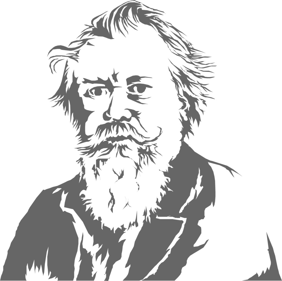 Old Man PNG Black And White - Illustration  An Old