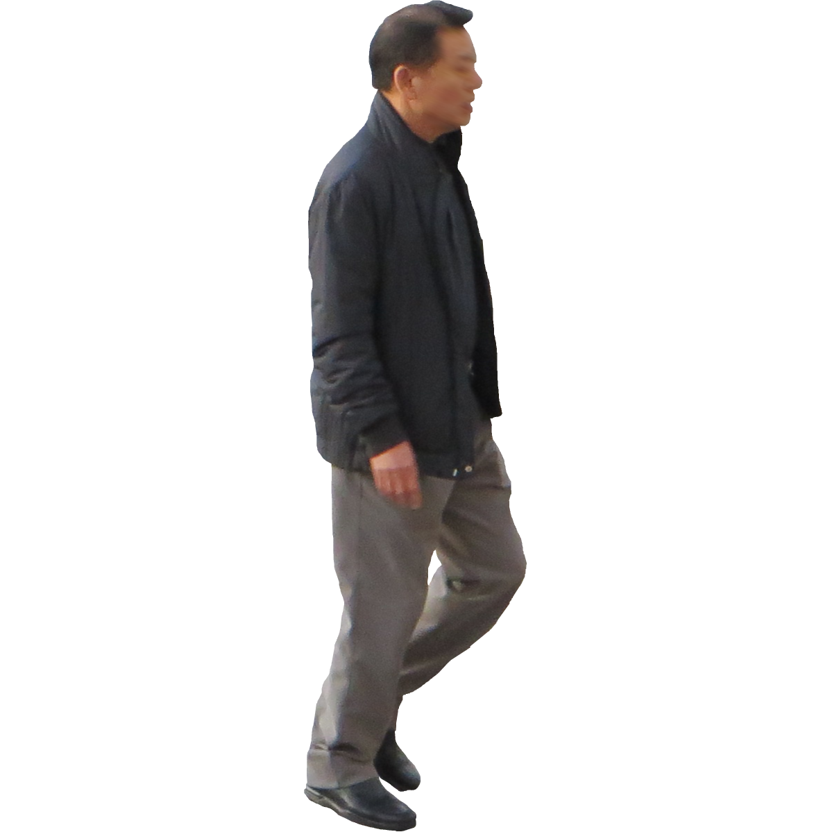 Asian Man.png - Old Man Standing, Transparent background PNG HD thumbnail