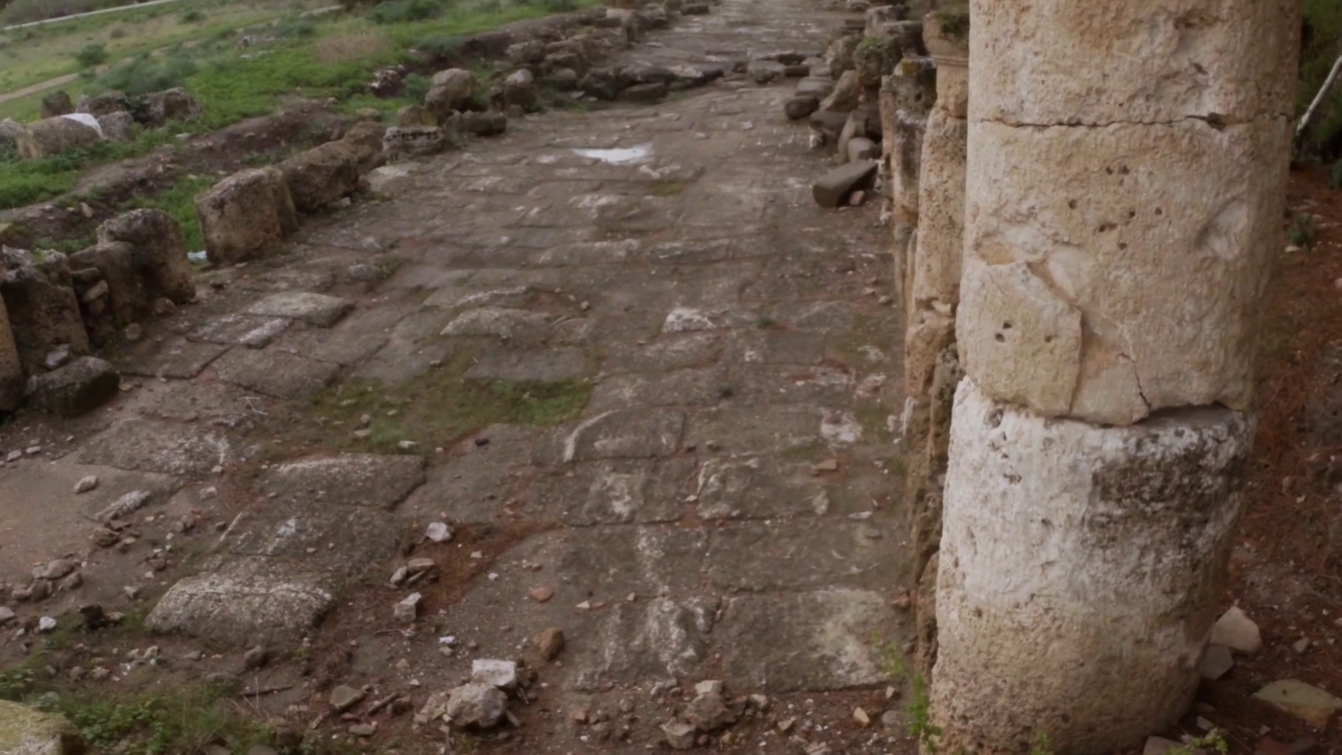 Old Roman Road Ruins Ancient Town Salamis East Cyprus Famagusta Stock Video Footage   Videoblocks - Old Roman Road, Transparent background PNG HD thumbnail