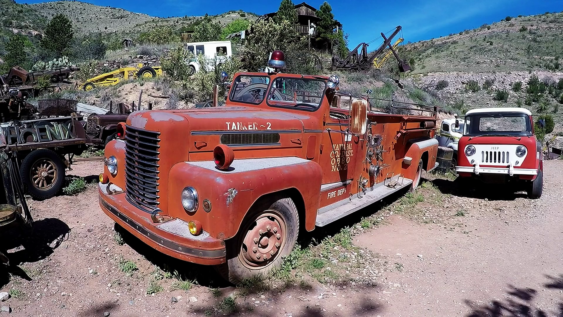 Old Time Fire Truck Gold King Mine Ghost Town Stock Video Footage   Videoblocks - Old Truck, Transparent background PNG HD thumbnail