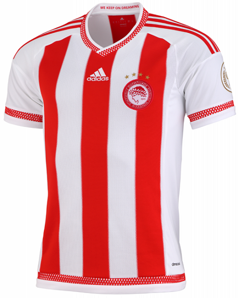 To Celebrate The 90 Years Anniversary Of The Olympiacos, Who Were Founded On 10 March 1925, The New Olympiacos Fc Kit Features A Special Golden Badge On The Hdpng.com  - Olympiacos Fc, Transparent background PNG HD thumbnail