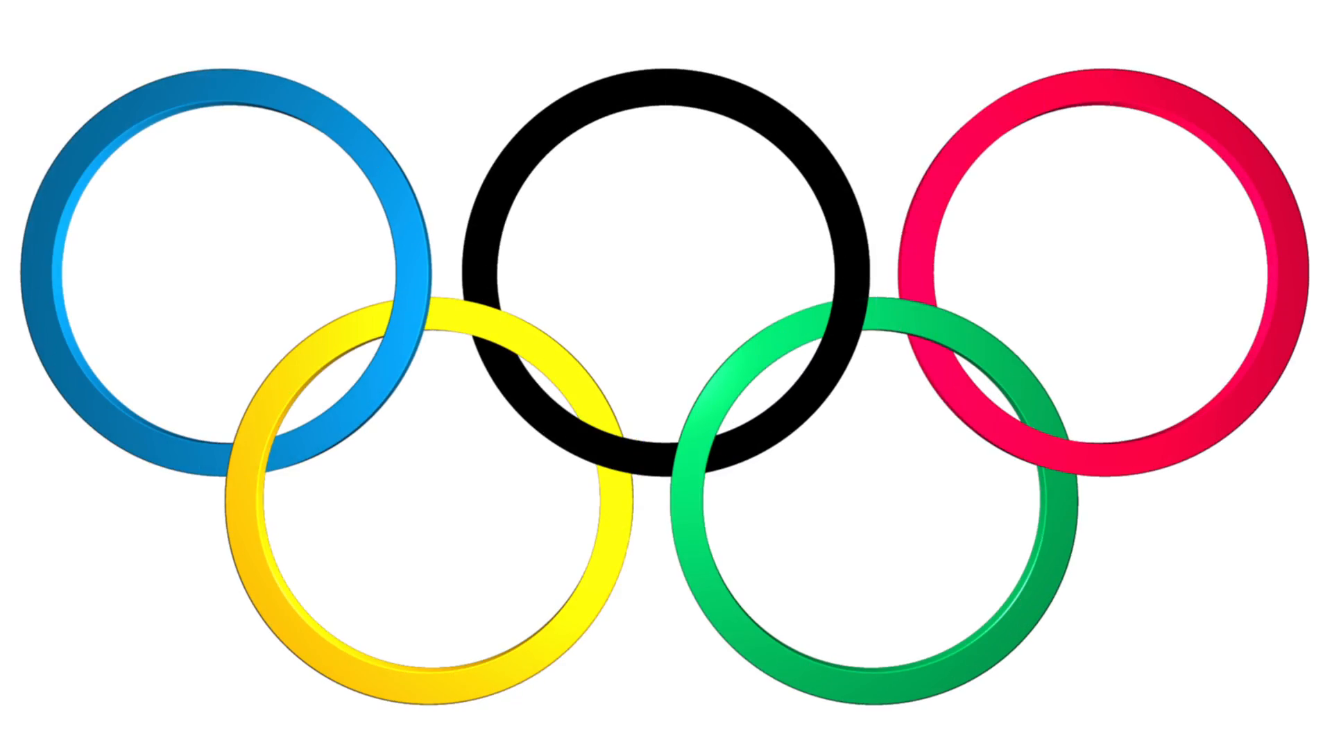 Animation: Background With The 3D Olympic Rings With Appearance And Disappearance. The Symbol Of The Olympic Games. Each Ring Symbolizes A Continent. - Olympic, Transparent background PNG HD thumbnail