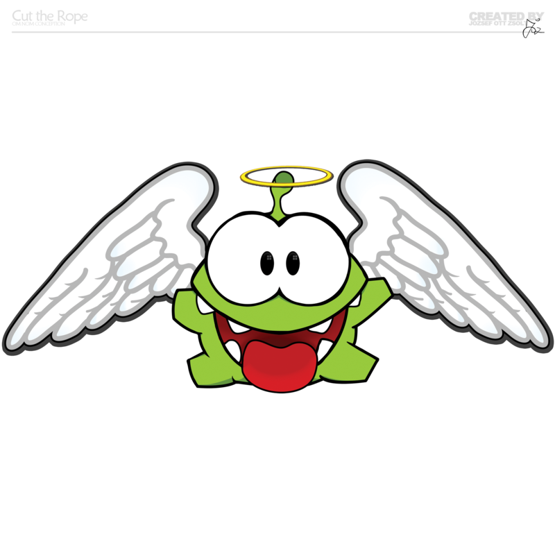 Cut The Rope   Angel Om Nom   High Resolution Png By Zsoltott Hdpng.com  - Om Nom, Transparent background PNG HD thumbnail