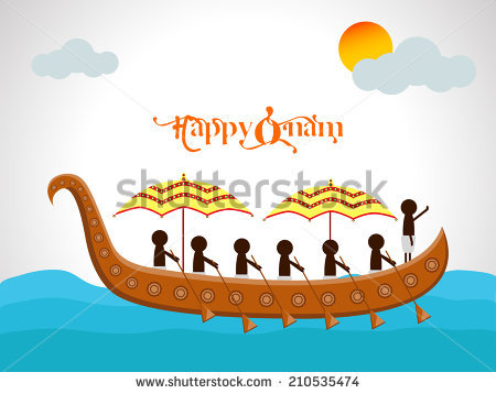 Decorated Boat Illustration For The Festival Onam - Onam Boat, Transparent background PNG HD thumbnail