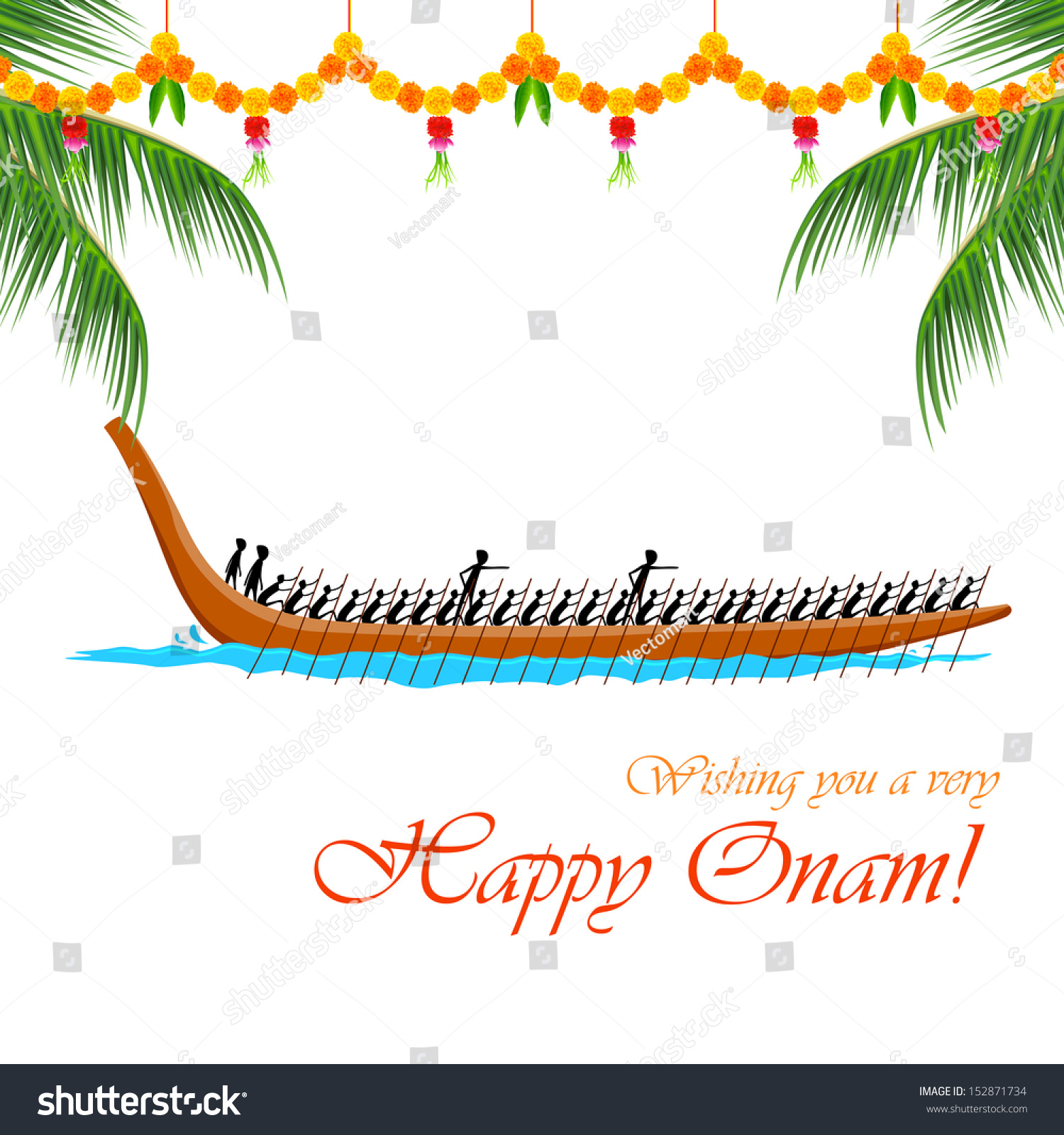 Illustration Of Boat Race Of Kerla On Onam - Onam Boat, Transparent background PNG HD thumbnail
