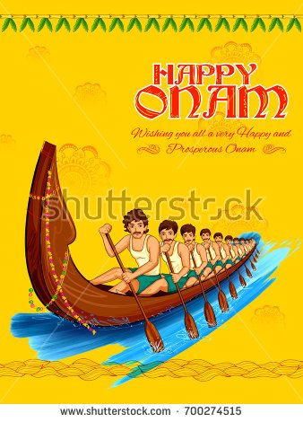 Illustration Of Snakeboat Race In Onam Celebration Background For Happy Onam Festival Of South India Kerala - Onam Festival Boat Race, Transparent background PNG HD thumbnail