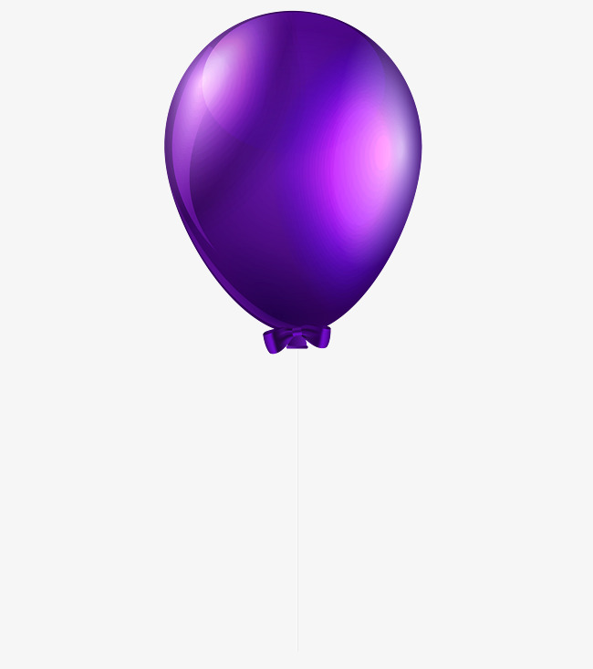 Purple Balloon, One, Purple, Balloon Png And Vector - One Balloon, Transparent background PNG HD thumbnail