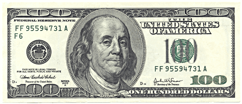 Dollar Bill Clip Art Image - One Dollar Bill, Transparent background PNG HD thumbnail