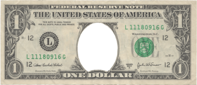 1 Dollar Bill Clip Art image