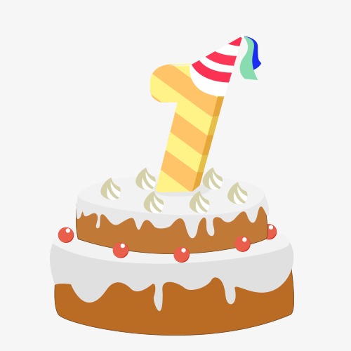 First Birthday Cake, One Year Old, Cake, A Anniversary Png Image And Clipart - One Year Anniversary, Transparent background PNG HD thumbnail