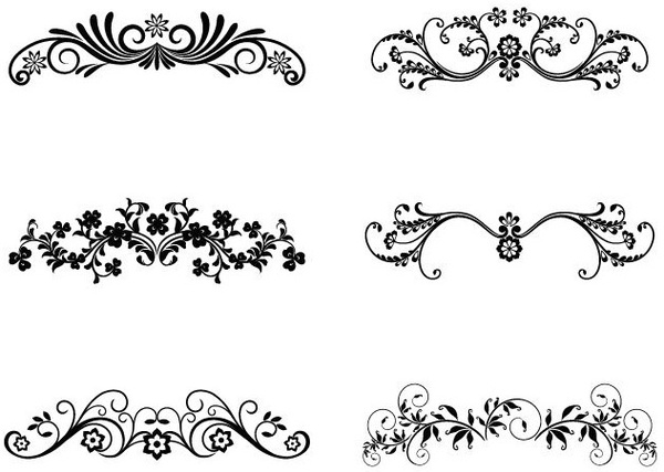 Ornamente Vorlagen Kostenlos Png - Vector Floral Ornamental Design Elements, Transparent background PNG HD thumbnail