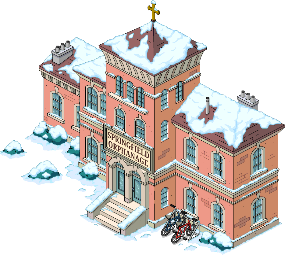 Springfield Orphanage Flipped Snow Menu.png - Orphanage, Transparent background PNG HD thumbnail