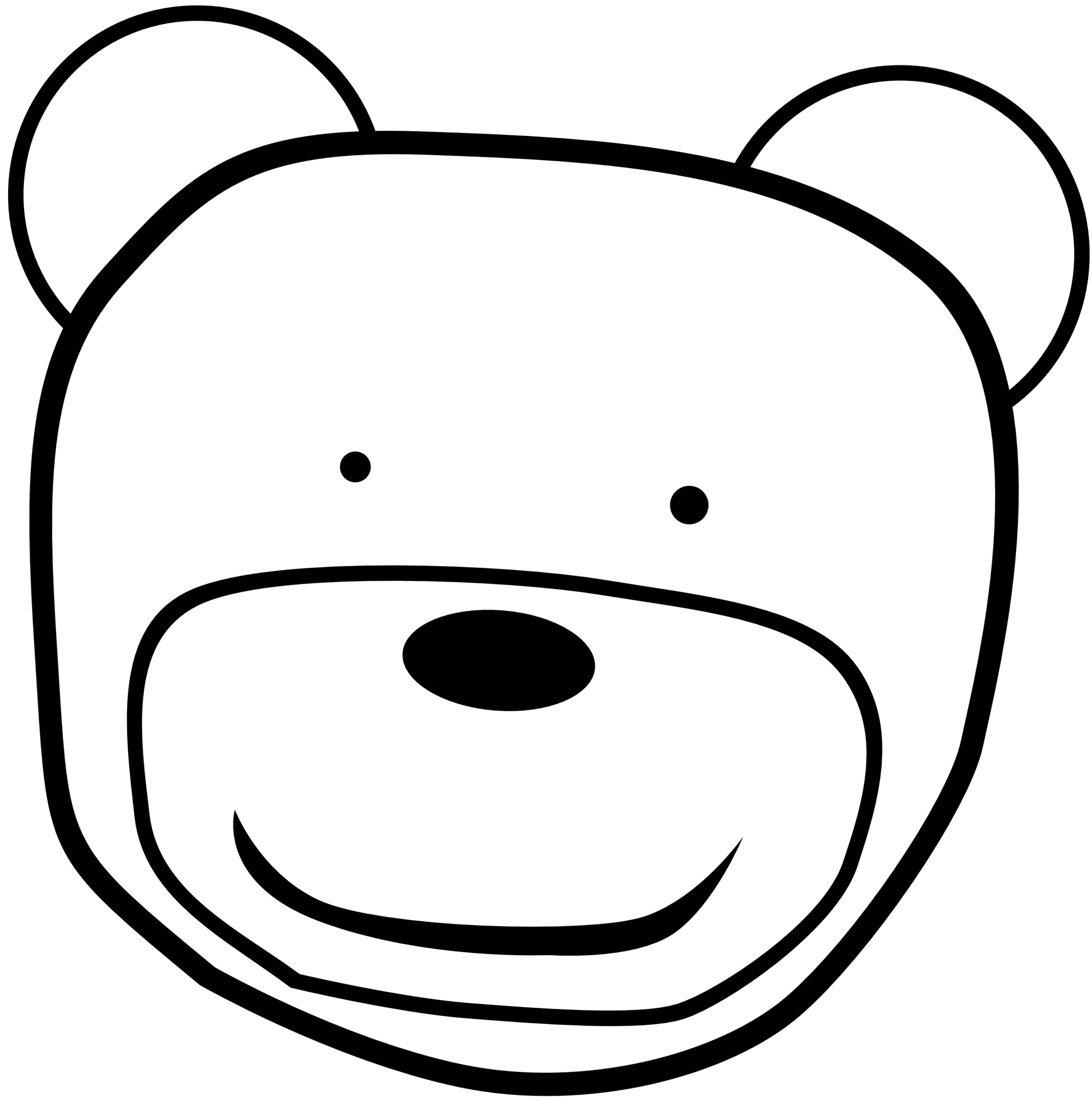Black - Oso Black And White, Transparent background PNG HD thumbnail