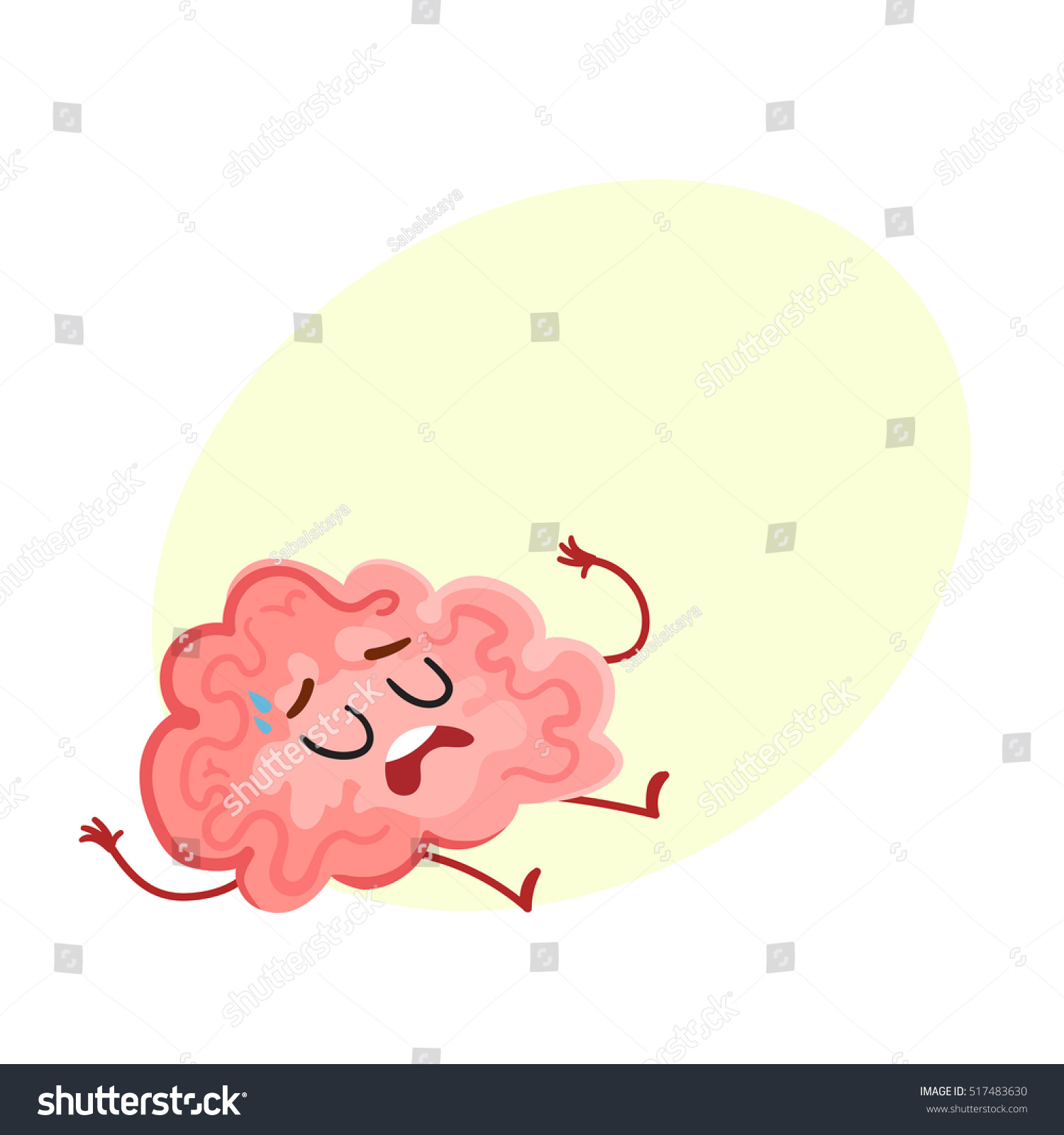Funny Tired Stressed Out Brain Sweating Stock Vector 517483630   Shutterstock - Outbrain Vector, Transparent background PNG HD thumbnail