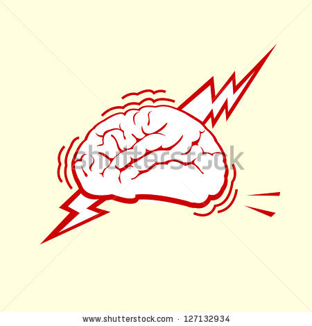 Stressed Out Brain With Thunderbolt - Outbrain Vector, Transparent background PNG HD thumbnail