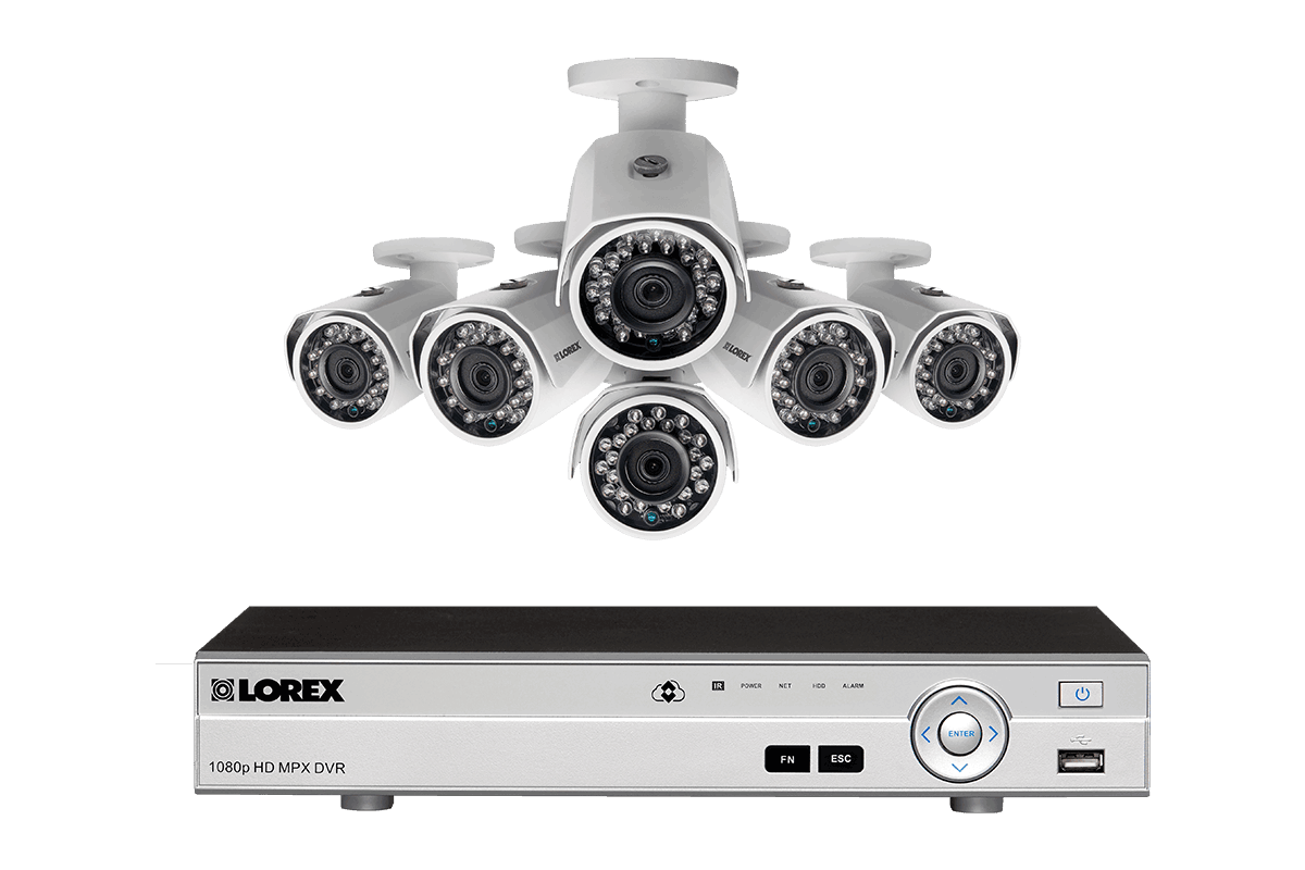 Hd 1080P Surveillance System With 6 Outdoor Security Cameras And 8 Channel Dvr - Outdoor, Transparent background PNG HD thumbnail