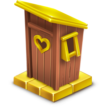 File:golden Outhouse.png - Outhouse, Transparent background PNG HD thumbnail
