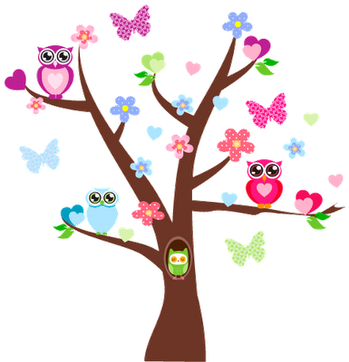 Owls Bird Tree Wall Sticker Removable Vinyl Decals For Kid Nursery Room Decor Ws - Owls In A Tree, Transparent background PNG HD thumbnail