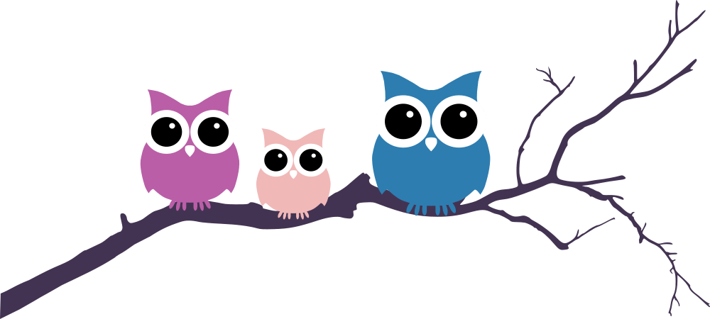 Three Owls Tree Branch - Owls In A Tree, Transparent background PNG HD thumbnail