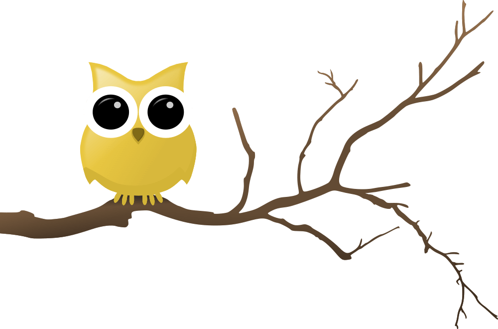 Yellow Owl On Tree Branch - Owls In A Tree, Transparent background PNG HD thumbnail