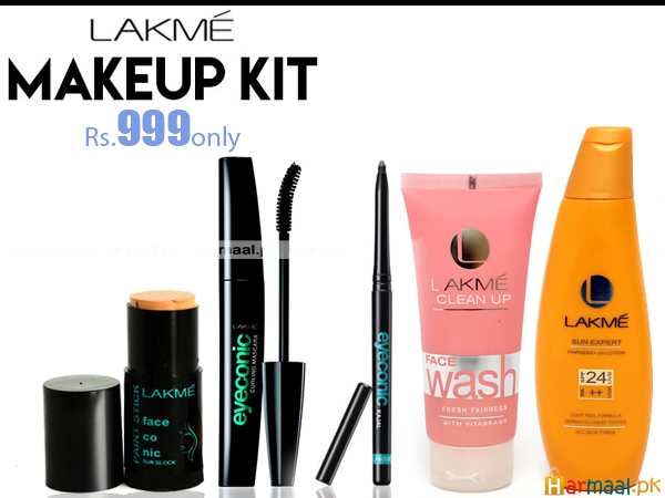 Pack Of 5 Lakme Products: 1 Lakme Sun Expert 1 Lakme Face Wash  1 Lakme Paint Stick  1 Lakme Eye Conic Kajal  1 Lakme Eye Conic Mascara Just Rs. 999 Hdpng.com  - Makeup Kit Products, Transparent background PNG HD thumbnail