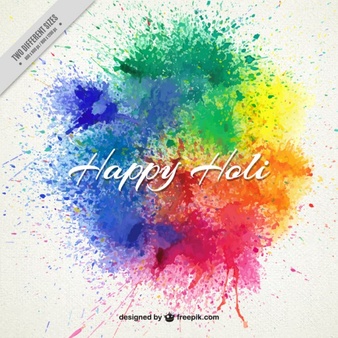 Splashes Paint Happy Holi Background - Painting, Transparent background PNG HD thumbnail